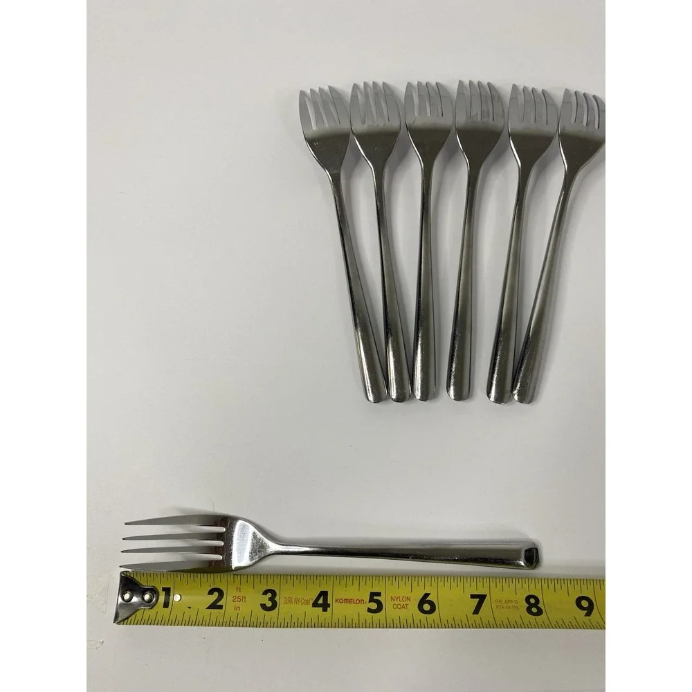 Towle Wave Glossy Angled Tip Stainless Dinner Forks Set Of 7 Replacements